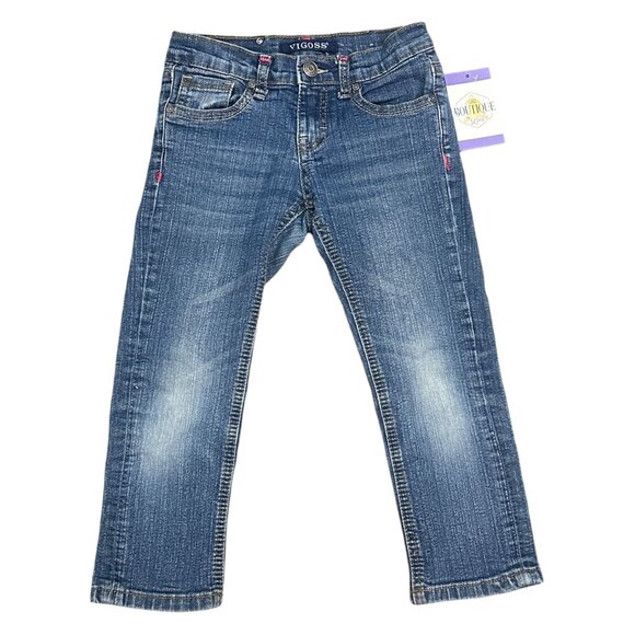 Vigoss Girls 8 Slim Fit Jeans Embroidered Butterfly Flap Pockets Med Wash Denim - Picture 14 of 14